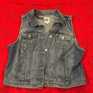 Old Navy Denim Vest Size XL TALL GRANDE